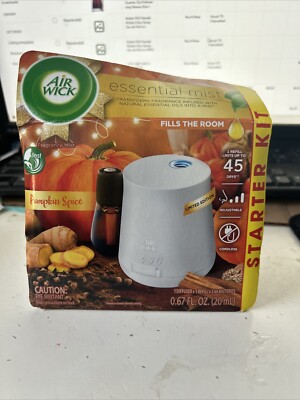 Air Wick Essential Mist Limited Edition Pumpkin Spice Refill & White Diffuser