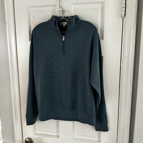 Peter Millar Mens Sweatshirt Sz Medium Cotton Blend 1/4 Zip Pullover Golf Casual - Picture 3 of 11