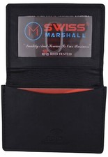Swiss Marshall Men's RFID Blocking Premium Leather Expandable Small Credit...