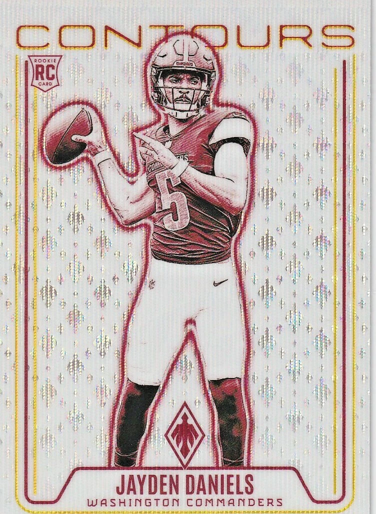 Jayden Daniels 2024 Phoenix Contours Hyper Rookie Parallel #CON-JDS Commanders