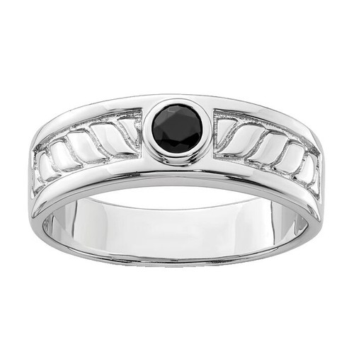 Tom Wood Polished Onyx Silver Peaky Ring 36945 | eBay
