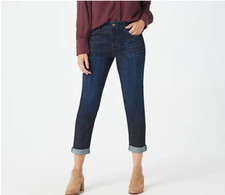 Laurie Felt - Classic Denim Cropped Weekender Jeans - Blue - 28W