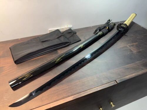 Katana Sword Damascus Steel Steel BlackBlade Full Tang Sharp