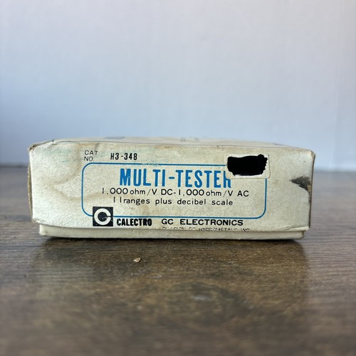 Vintage Calectro Multi-Tester H3-348 W Box + Manual NOS GC Electronics Meter - Picture 6 of 12