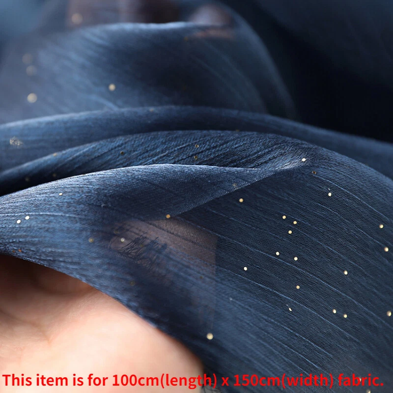 Glitter Shiny Mesh Fabric Tulle Voile Semi Sheer Net Sewing Craft Cloth Costume - Image 2 of 4