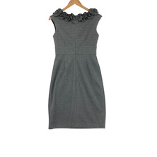 london times grey dress London Times T5856M - Long Jersey A-Line Dress