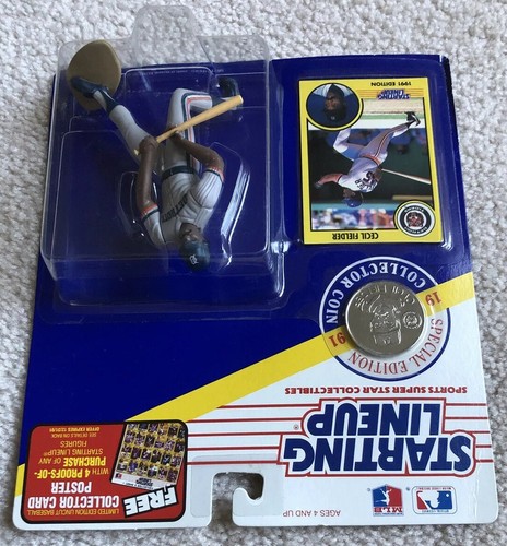 1991 STARTING LINEUP CECIL FIELDER MLB ACTION FIGURE KENNER New On Card - Picture 6 of 12