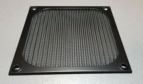 120mm Square Fan Mesh Grill Guard Stainless Steel Black Anodized AFM-120M - Picture 2 of 3
