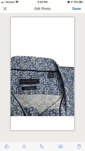 Tommy Hilfiger Men’s The Flex Supima Slim Fit Long Sleeve Button Shirt Size Larg - Picture 6 of 12