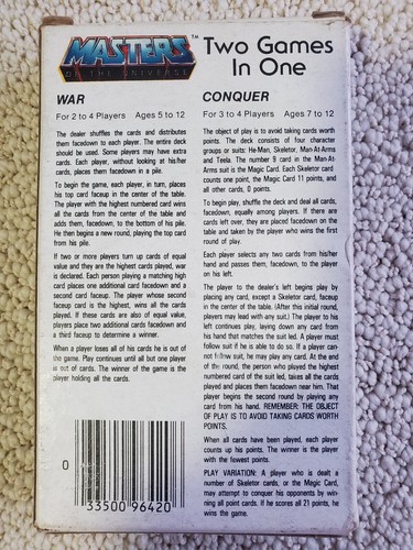 Vintage 1983 Mattel Masters of the Universe, War and Conquer Giant Card Game - Picture 2 of 3