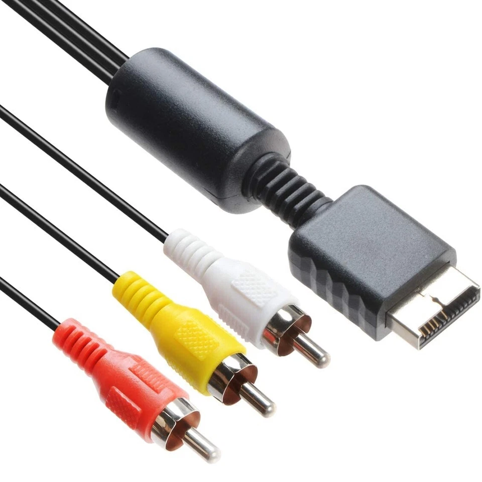 For Sony Playstation 2 3 PS3 PS2 PS1 RCA AV Composite Cable Adapter Audio Video - Image 3 of 4