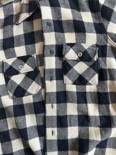 Vintage 1940s Big Yank Buffalo Plaid Wool Button Up Flannel Large Rockabilly 40s - Picture 9 of 24