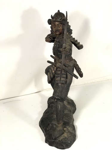 Chinese Bronze Samurai Warrior With View Display 16" Tall - Picture 2 of 12