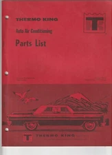 1970 THERMO KING AUTO AIR CONDITIONING PARTS LIST CATALOG