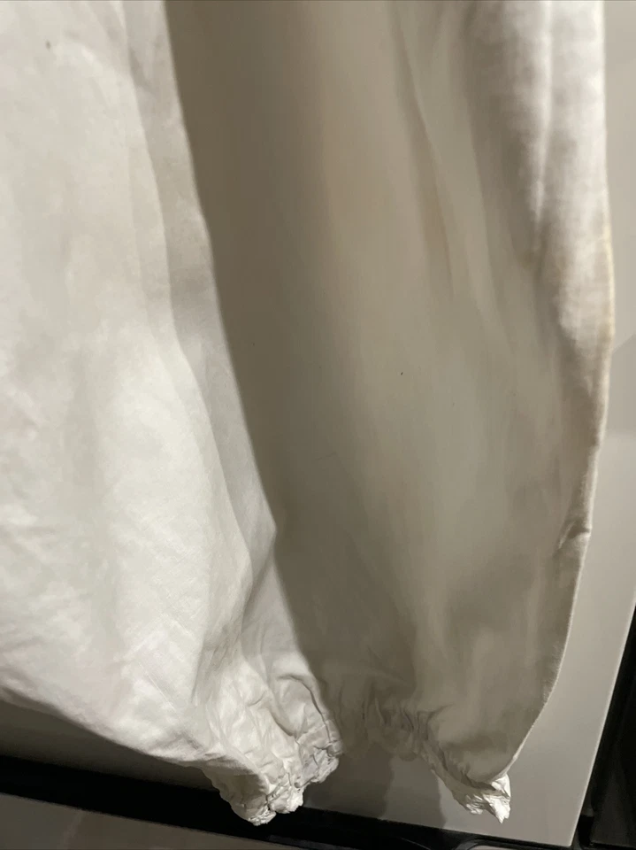 ancienne grande culotte fendue broderie en Coton - Photo 4/4