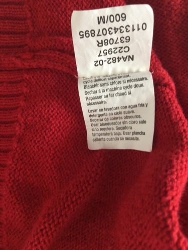 Chaps Est. 1978 Red Pullover Vest 100% Cotton Mens Size M 151220/MSB - Picture 7 of 9