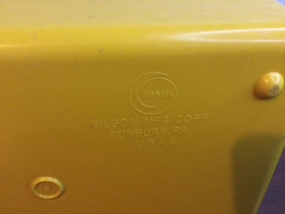 Caja de almacenamiento Wil-hold Wilson amarilla vintage años 70 con 1 bandeja Foto 3 de 4