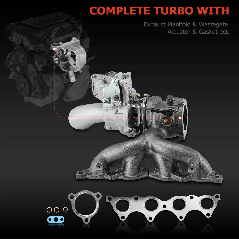 Turbo Turbocharger w/ Actuator for Hyundai Kona 2018-2021 Kia Seltos 21-22 1.6L - Image 2 of 4