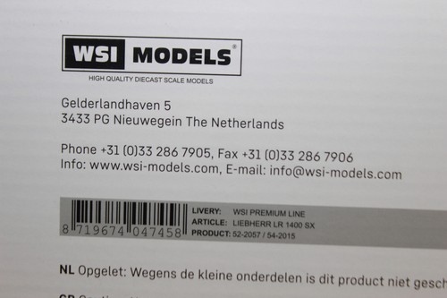 WSI 52-2057 Liebherr Crawler Crane LR 1400 SX Crane 1:50 New Boxed - Picture 9 of 9