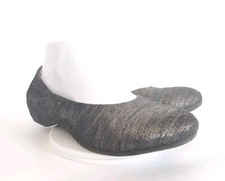 Dansko Womens Lisanne 7635 Textured Leather Pewter Ballet Flat Size 38 EU 7.5-8