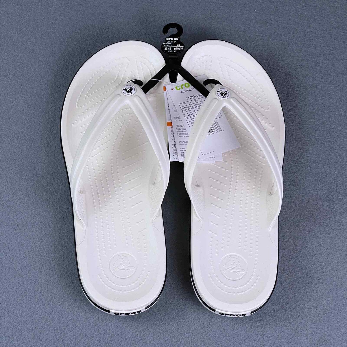 CROCS White Sandals M10 W12 Amazon.com | Crocs Women Miami Toe Loop Sandal Almond Tint 4  main image 2