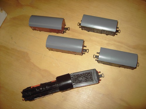Tren de mercancías Piko H0 Expert con BR55, 4 vagones, óvalo de vía H0 juego de trenes años 70, embalaje original - Imagen 14 de 24