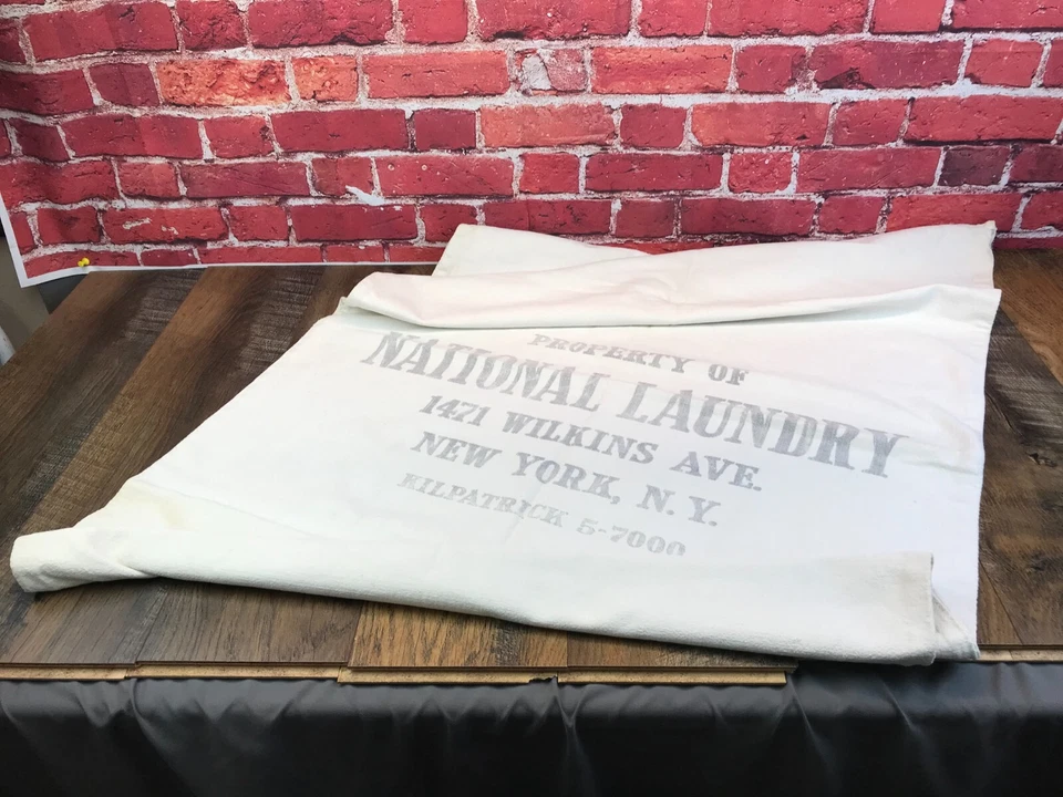 RARO De Colección - BOLSA DE LAVANDERÍA NACIONAL 1471 Wilkins Ave. NUEVA YORK Kilpatrick 5-7000 Foto 2 de 4