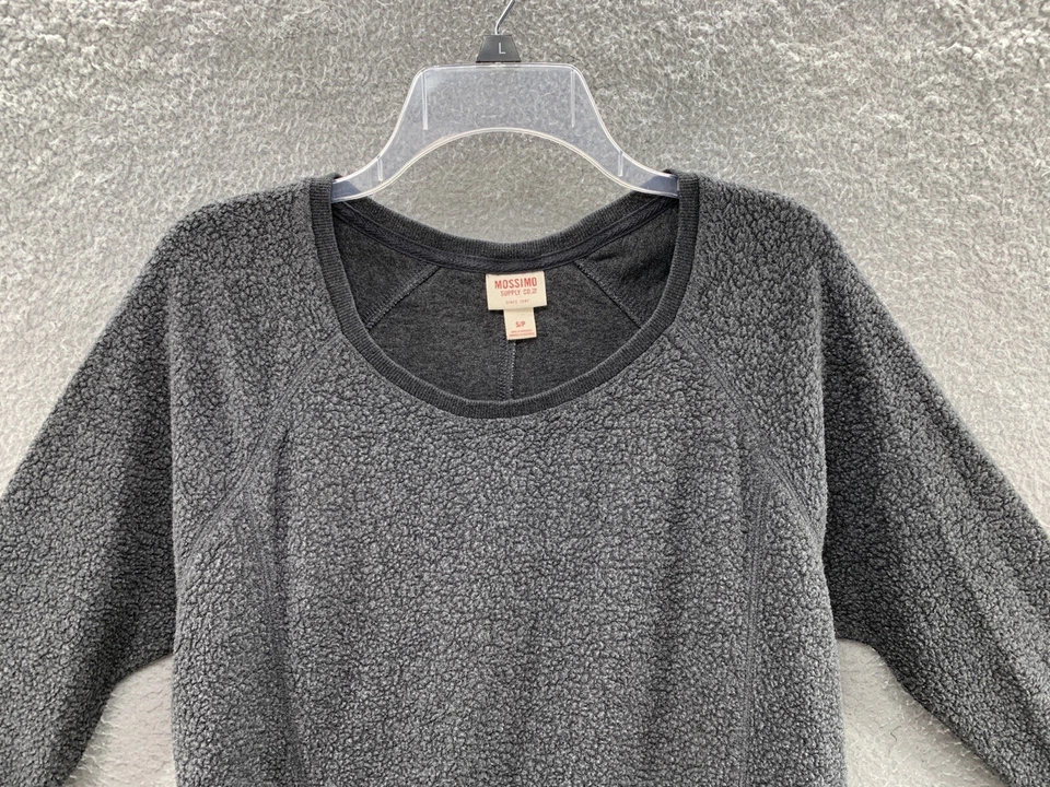 Suéter Top Mossimo Supply Co Mujer Gris Manga Larga Bolsillos Mezcla Algodón Talla S Foto 4 de 4