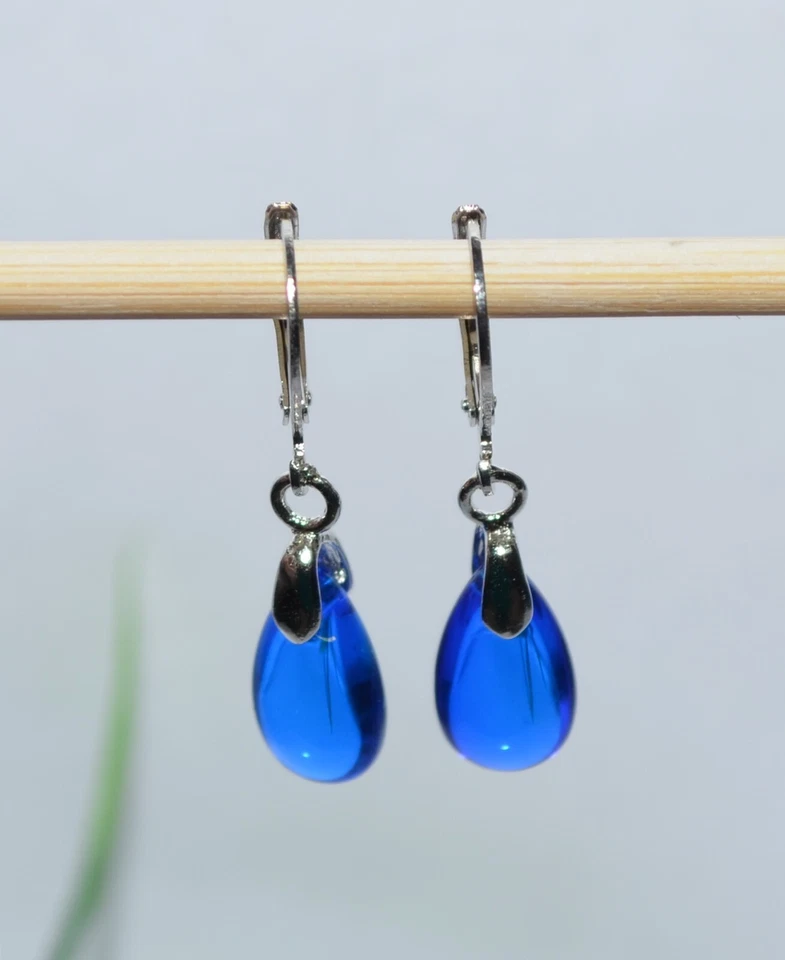 AUSWAHL +++ TROPFEN Ohrhänger Edelstahl silber Ohrringe Brisur Glas Anhänger - Bild 2 von 4