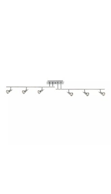 Access Lighting Viper 6 Light Semi Flush, Brushed Steel - 52043-BS