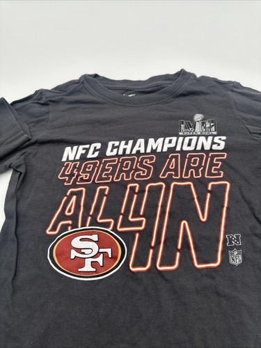 Nike San Francisco 49ers Long Sleeve Shirt Youth Boy Small Gray ..#22608 - Picture 2 of 8