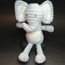 Chick Pea Gray Elephant Ribbed Soft Lovey Plush Stuffed Animal Embroidered Eyes