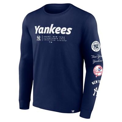 MLB New York Yankees Langarm Shirt Fundamental Biblend Strike Long Sleeve