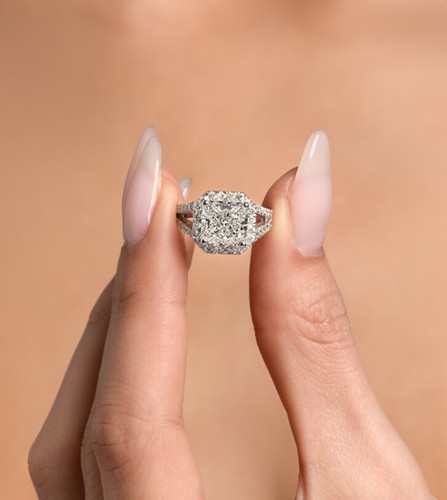 14k Ring E VS1 3.50 Carat Cut Lab Grown Diamond IGI Certification Jewelry Gift - Picture 8 of 8