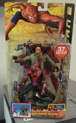 MARVEL SPIDER-MAN 2 PELÍCULA ATAQUE BATALLA SPIDER-MAN PUNCH & KICK ACCIÓN SIN USAR, EN CAJA   - Imagen 1 de 2