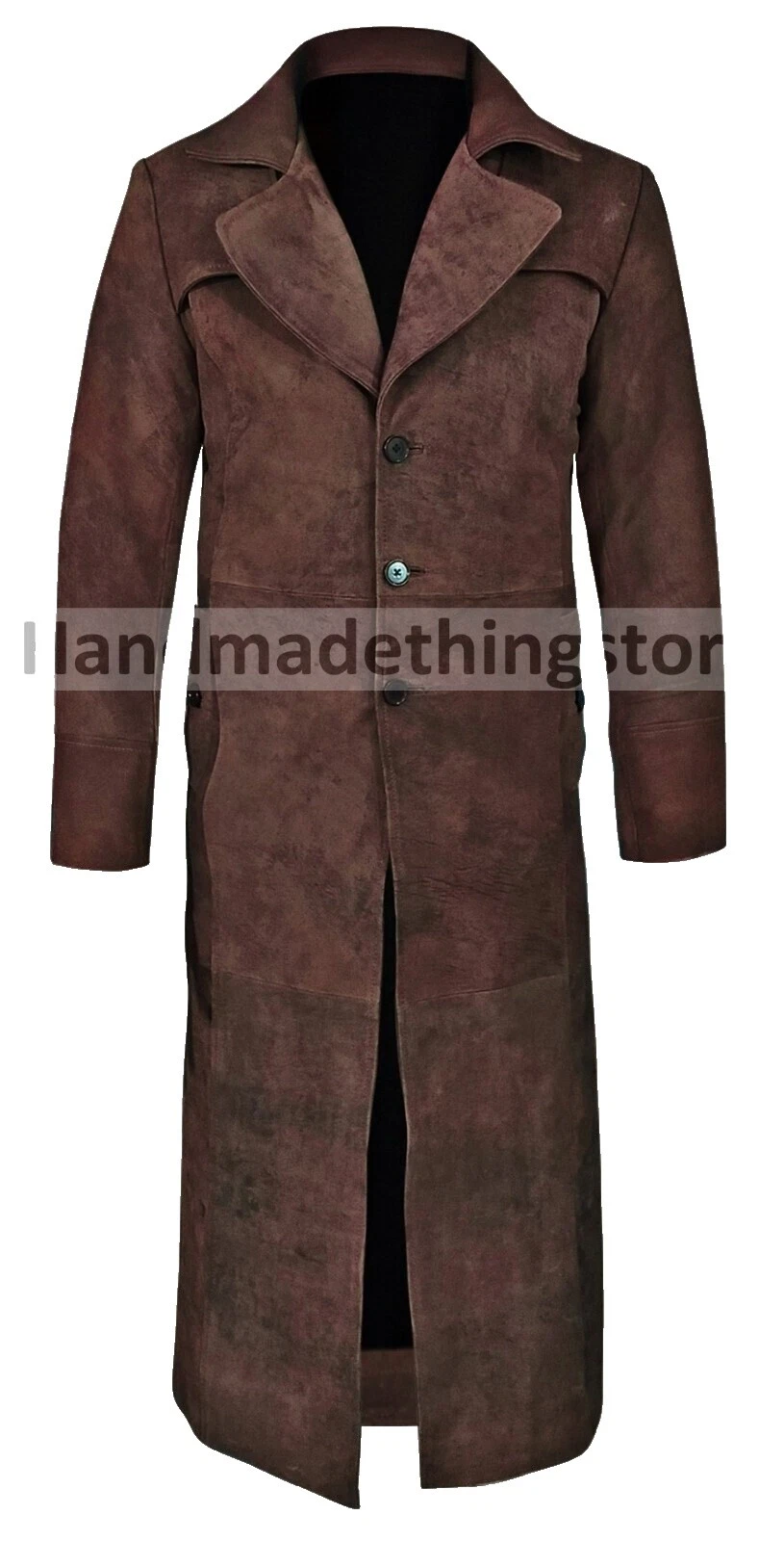 Marrón Handmade Trench abrigos, chaquetas y chalecos para hombres