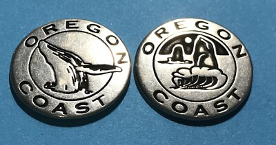 #ad Oregon Coast Whale and Haystack Rocks Token $4.75