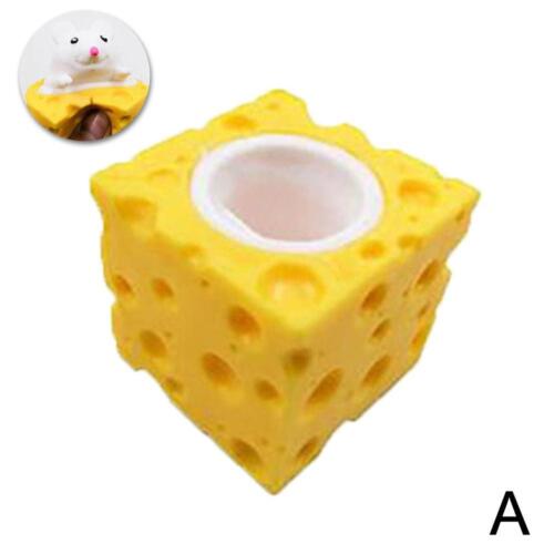 White Mouse Cheese Cup Fidgets Sensory Toy - Stress And Anxiety Relie HOT