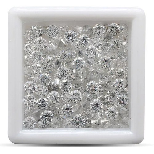 Certified 1.1 mm Round Cut CVD Diamond J Color FL Clarity 140 Pcs Lot - Picture 1 of 8