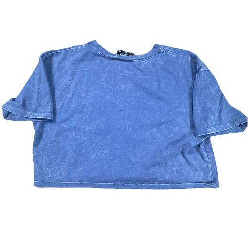Camiseta corta cuadrada lavada azul descolorida Kaeya Ninth Hall Fundamentals grande retro - Imagen 4 de 8