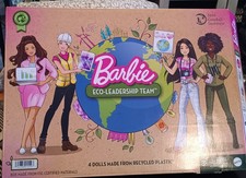 2022 Mattel Barbie Eco-Leadership Team 4 Doll Set Jane Goodall Institute NRFB