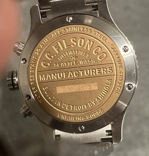 Filson x Shinola Mackinaw Watch | For Parts or Display Only | Read Description - Bild 12 von 12
