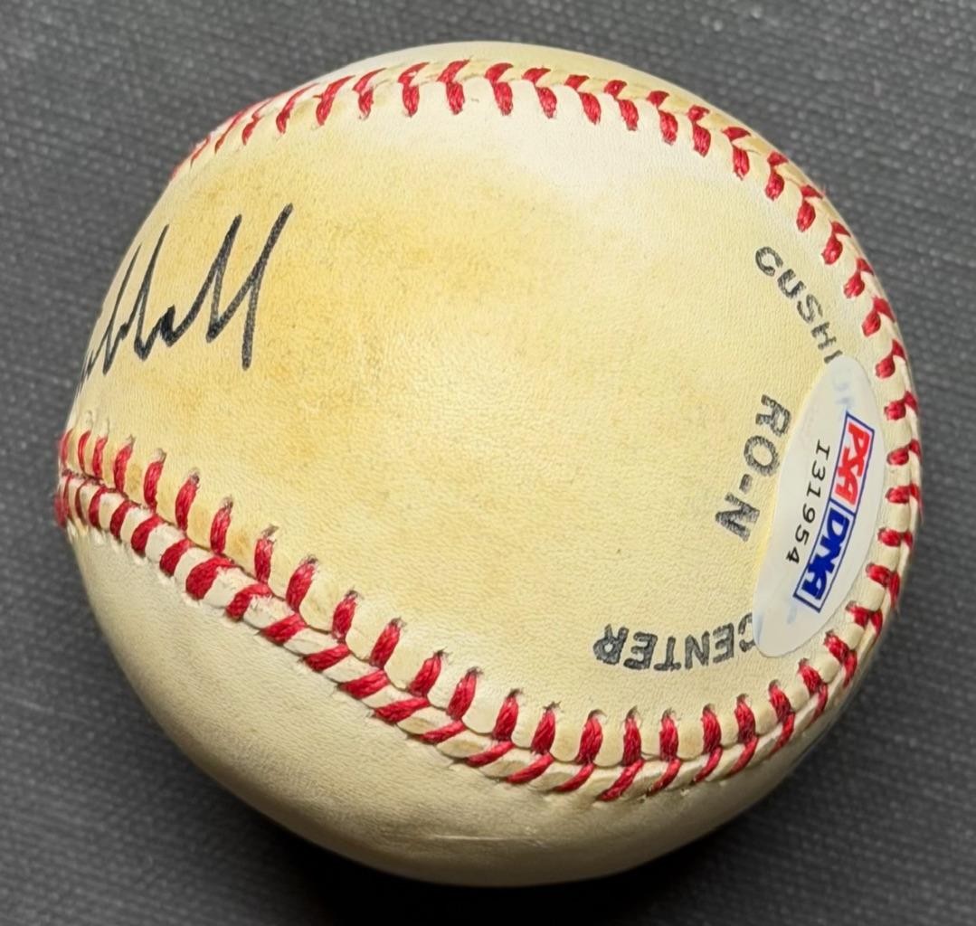 CARL HUBBELL signed ONLB baseball (Giants - autograph) PSA/DNA certified HOF view 2