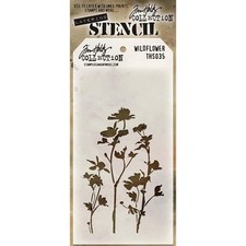 Stampers Anonymous Layering Stencil - Wildflower, THS035 by: Tim Holtz