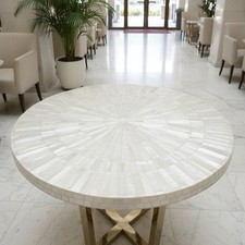 Luxus Selenit Rund Kaffee Tisch Natürlicher Kristall Stein Center für Geschenk