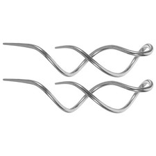 2pcs Spiralfadener -Ohrring durch Ohrringe handgefertigt, verdrehte lineare