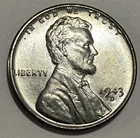 1943 D - Lincoln Wheat Wartime Steel Cent - BU Exact Coin Imaged #LWC422