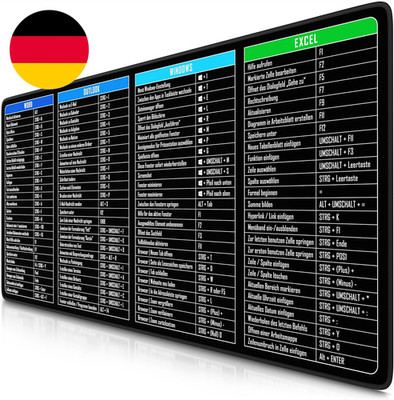 TITANWOLF - XXL Speed Gaming Mauspad 900 X 400Mm - Excel Windows Outlook Word Sh
