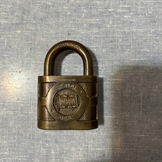 WABASH RAILROAD SIGNAL DEPARTMENT BRASS LOCK with OPENING DEVICE