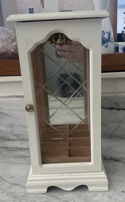 Vintage Style Wooden Tall Jewelry Box, Used Good Condition